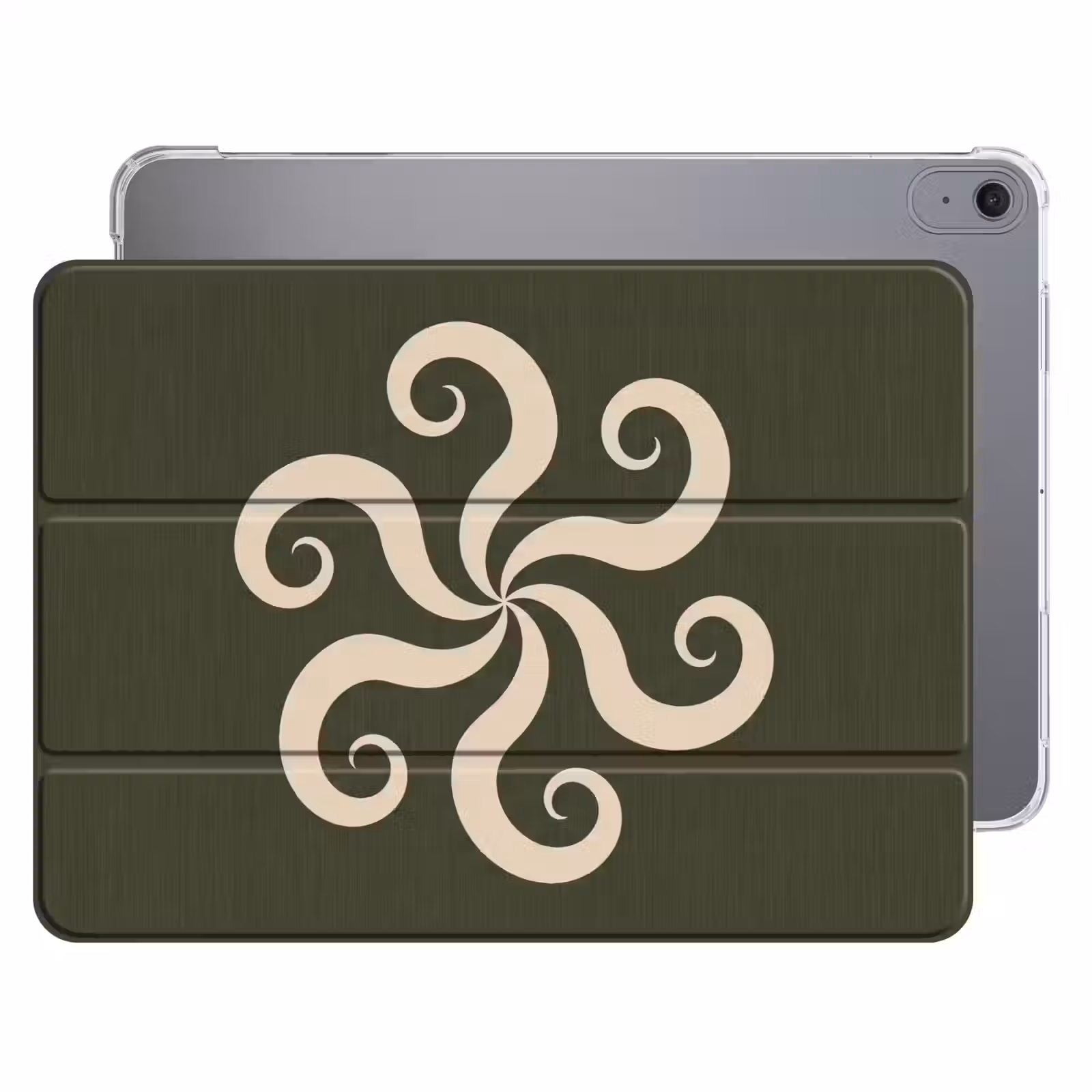 iPad hoes - Patroon - Spiraal - Abstract - Modern - Groen — 1