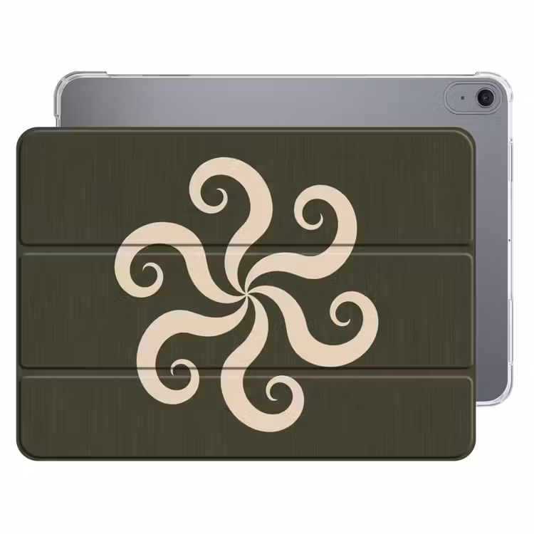 iPad hoes - Patroon - Spiraal - Abstract - Modern - Groen — 1