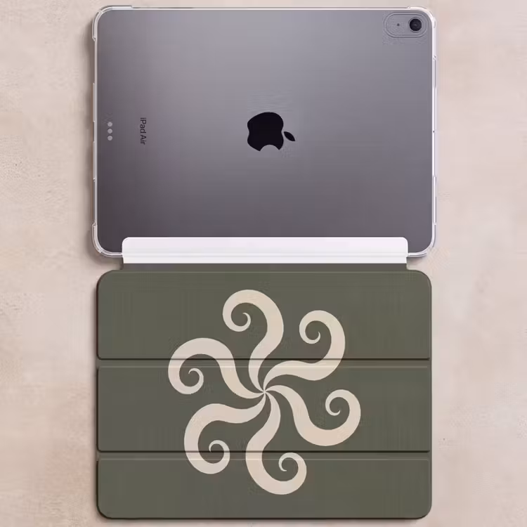 iPad hoes - Patroon - Spiraal - Abstract - Modern - Groen — 6