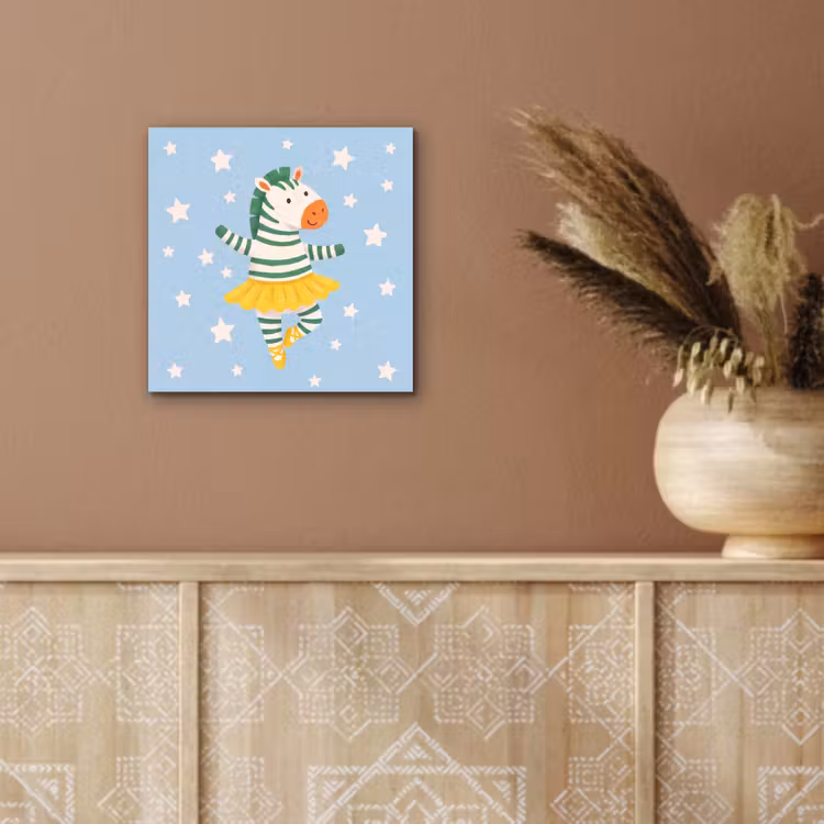 Aluminium schilderij - Dieren - Dans - Illustratie - Kinderkamer - Sterren — 5