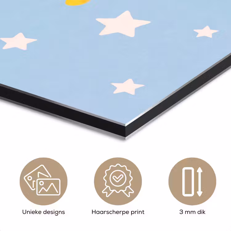 Aluminium schilderij - Dieren - Dans - Illustratie - Kinderkamer - Sterren — 7