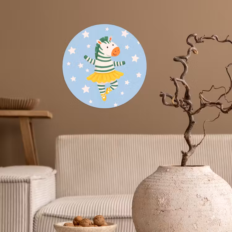 Behangcirkel - Dieren - Dans - Illustratie - Kinderkamer - Sterren — 2