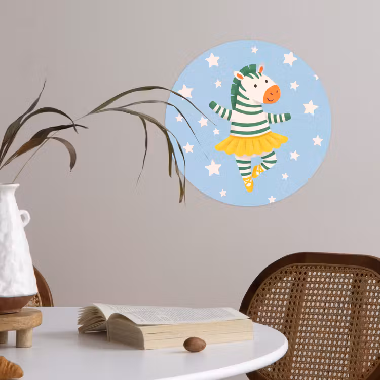 Behangcirkel - Dieren - Dans - Illustratie - Kinderkamer - Sterren — 4