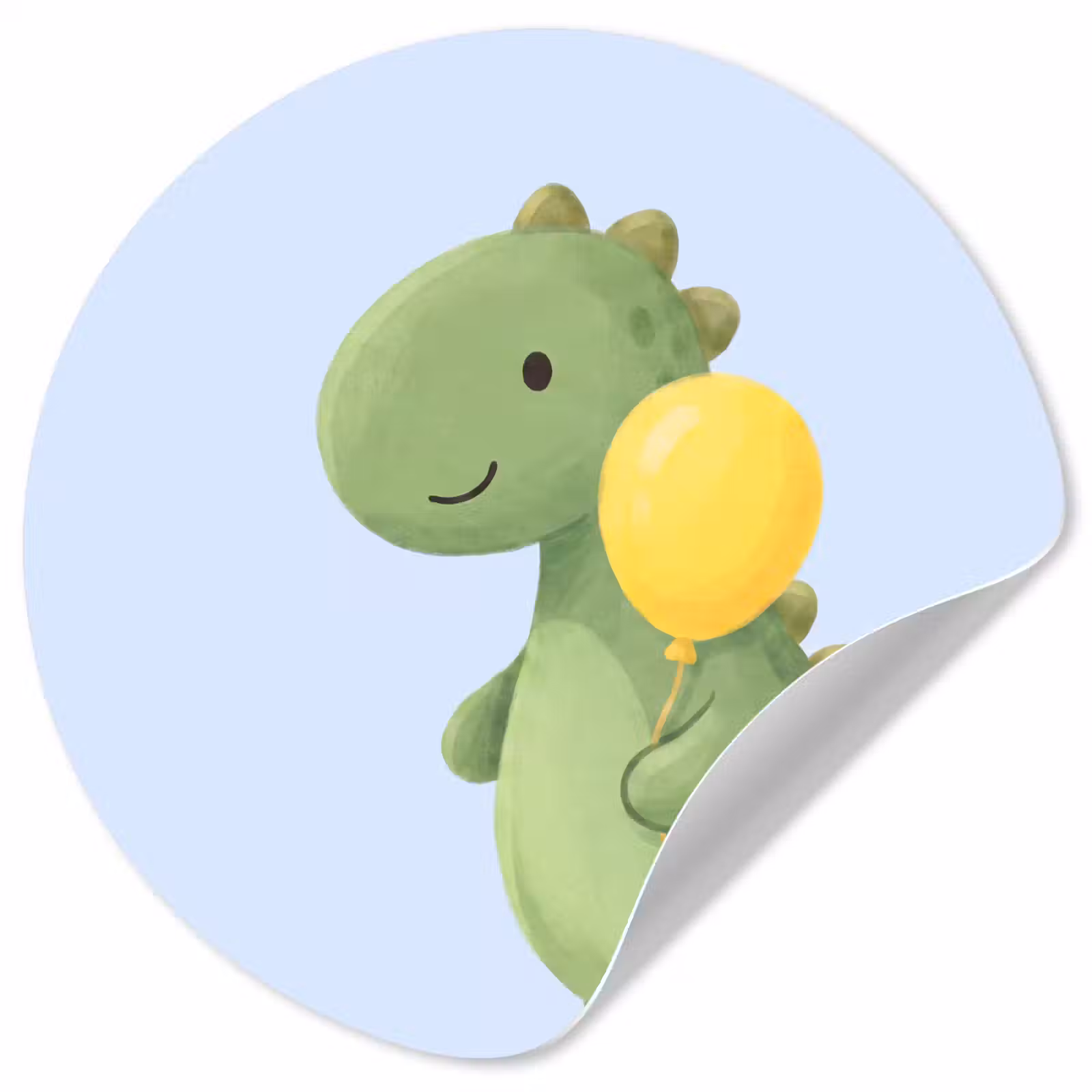 Behangcirkel - Dinosaurus - Ballon - Kinderkamer - Illustratie - Groen — 1