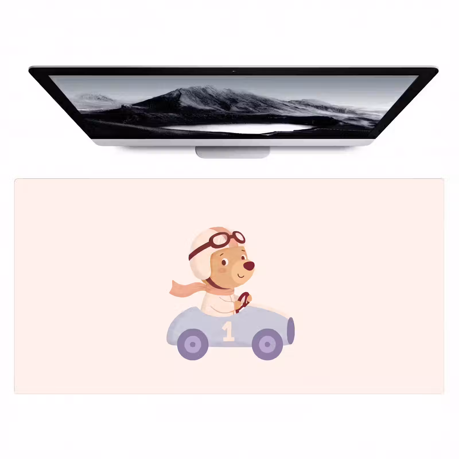 Bureau onderlegger - Beer - Auto - Kinderkamer - Cartoon - Speels — 1