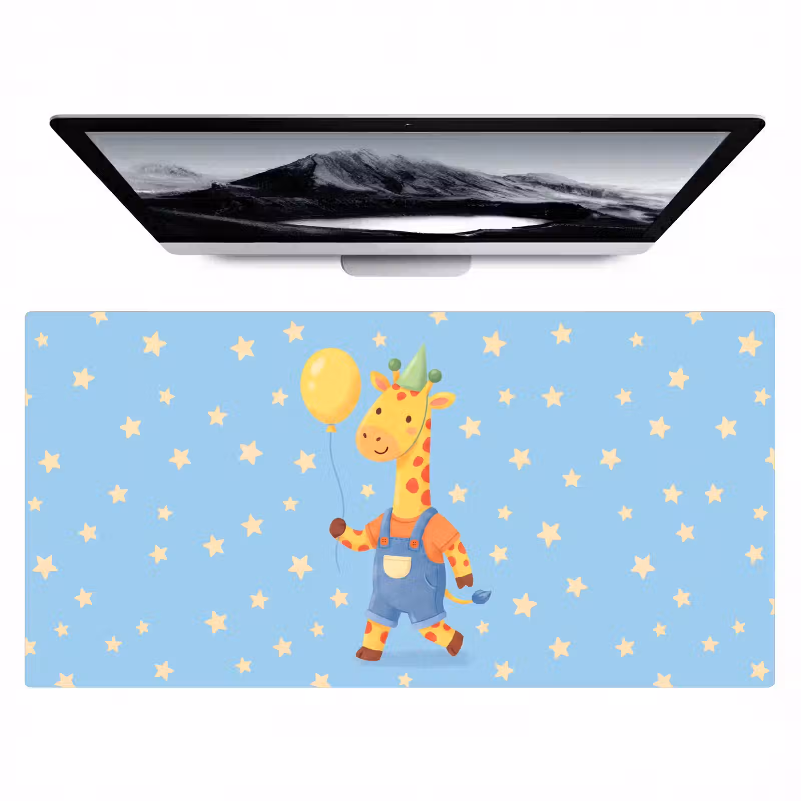 Bureau onderlegger - Dieren - Giraffe - Ballon - Feest - Kinderkamer — 1