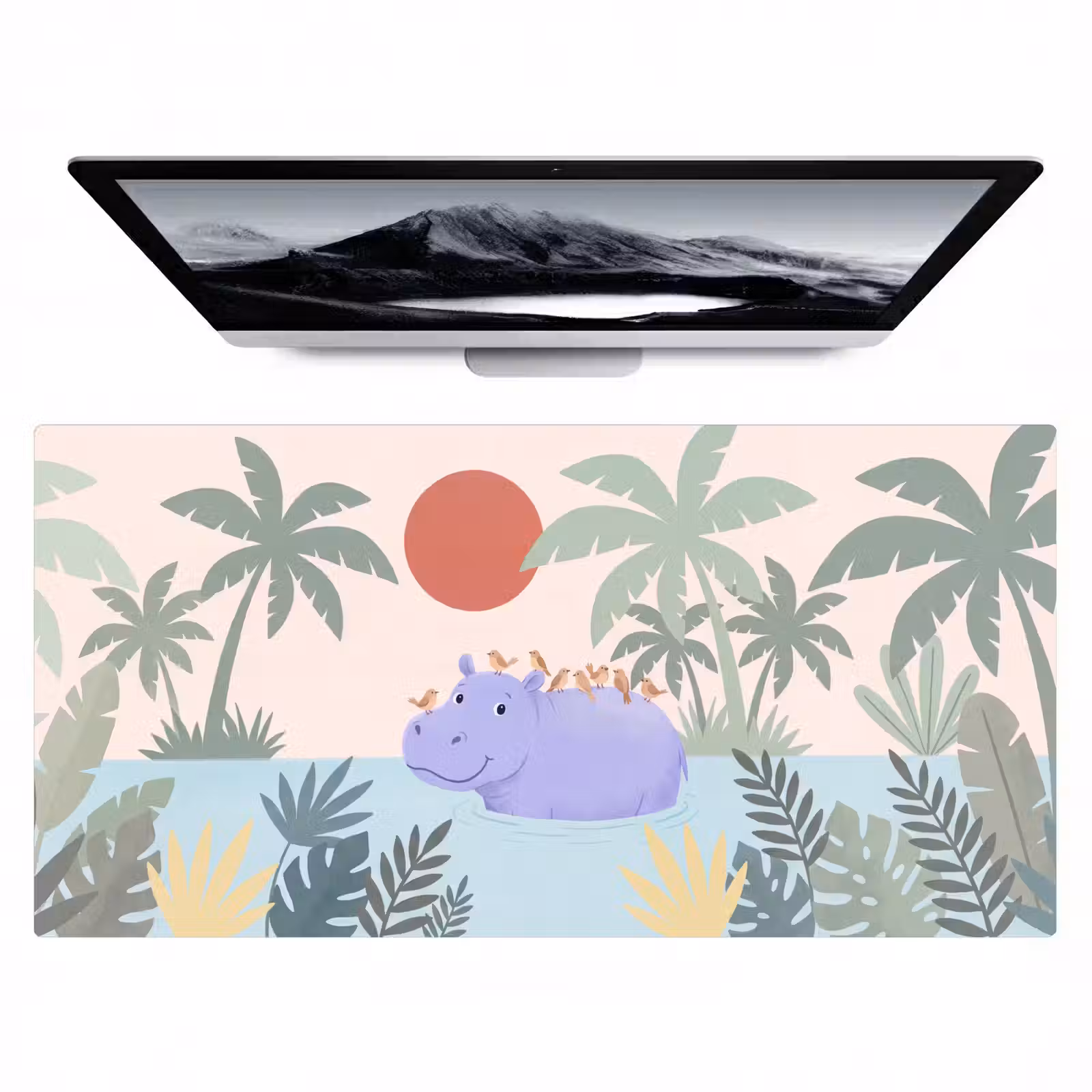 Bureau onderlegger - Dieren - Vogel - Water - Natuur - Illustratie — 1