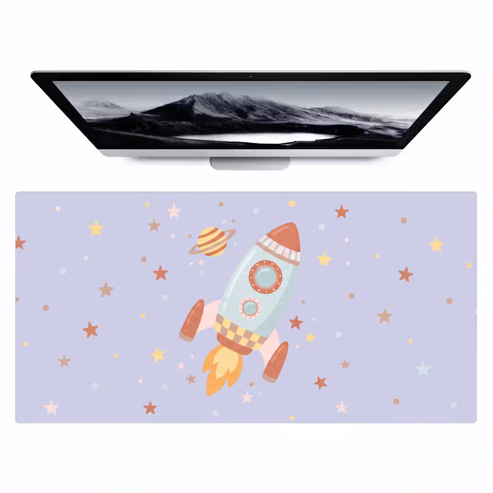 Bureau onderlegger - Raket - Ruimte - Planeet - Illustratie — 1