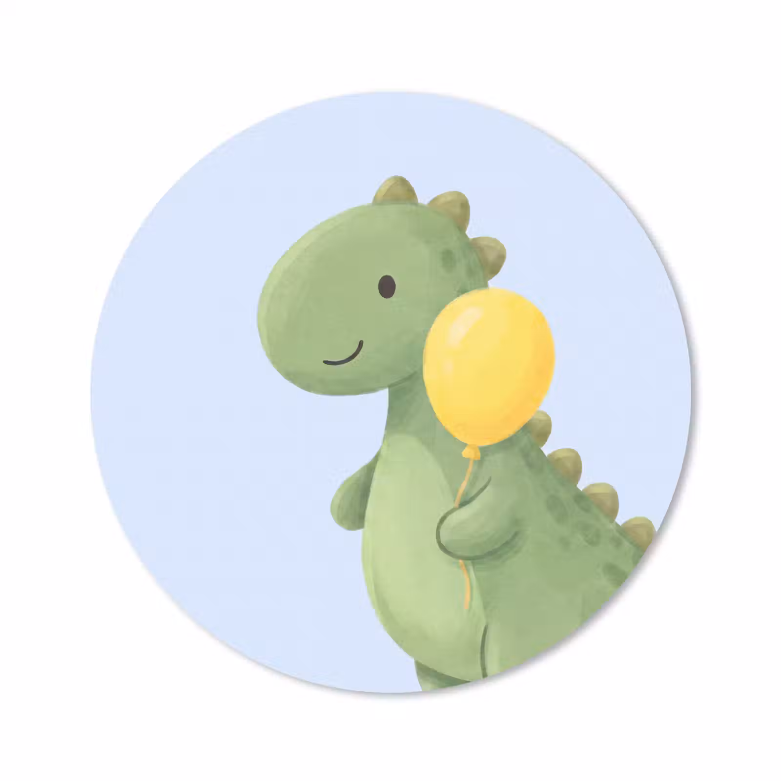 Muismat - Dinosaurus - Ballon - Kinderkamer - Illustratie - Groen — 1