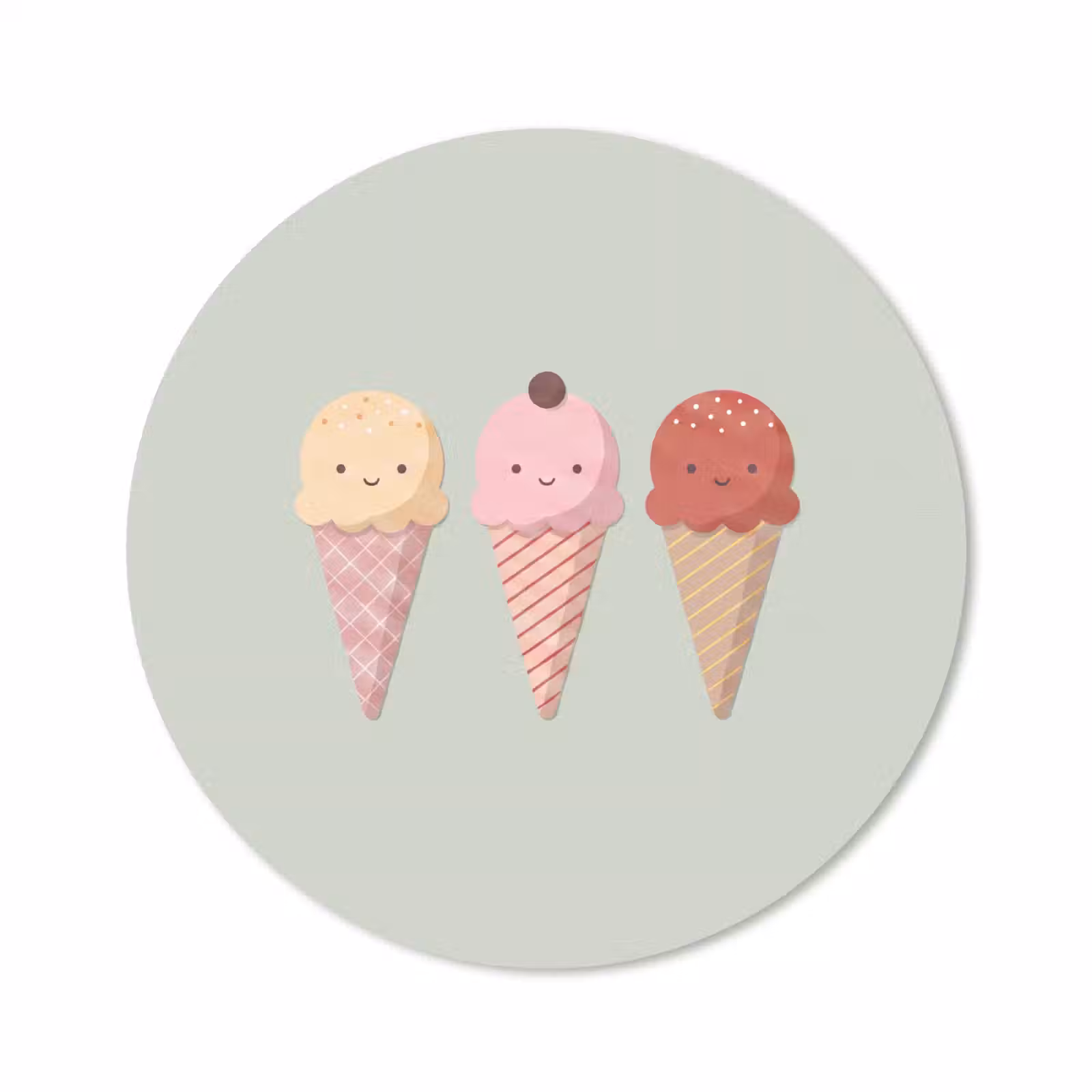 Muismat - IJs - Hoorntjes - Eten - Illustratie - Vrolijk — 1