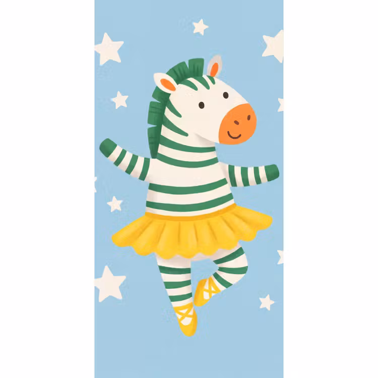 Behang - Dieren - Dans - Illustratie - Kinderkamer - Sterren — 2