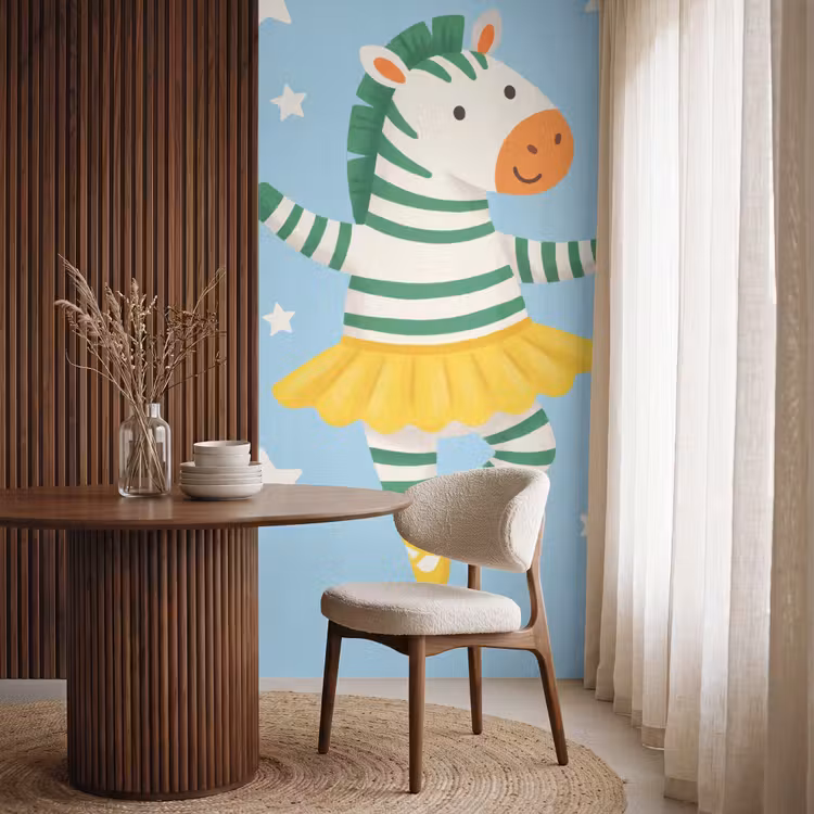 Behang - Dieren - Dans - Illustratie - Kinderkamer - Sterren — 4