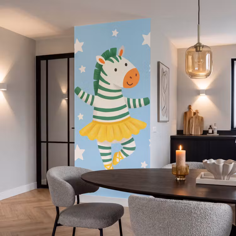 Behang - Dieren - Dans - Illustratie - Kinderkamer - Sterren — 5