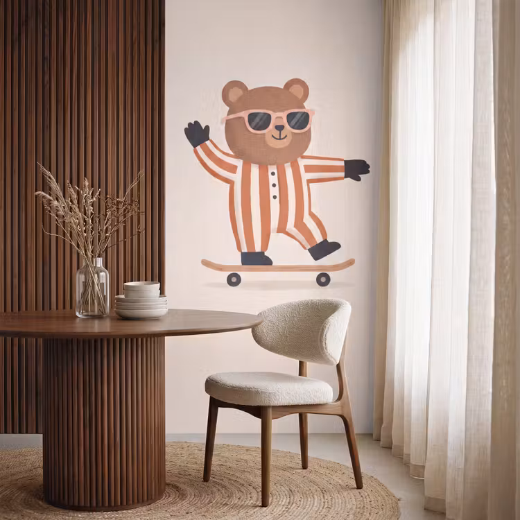 Behang - Dieren - Skateboard - Spel - Cartoon - Roze — 4