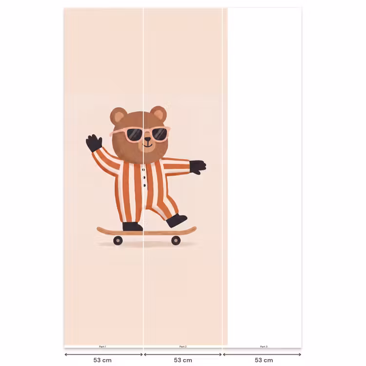 Behang - Dieren - Skateboard - Spel - Cartoon - Roze — 6