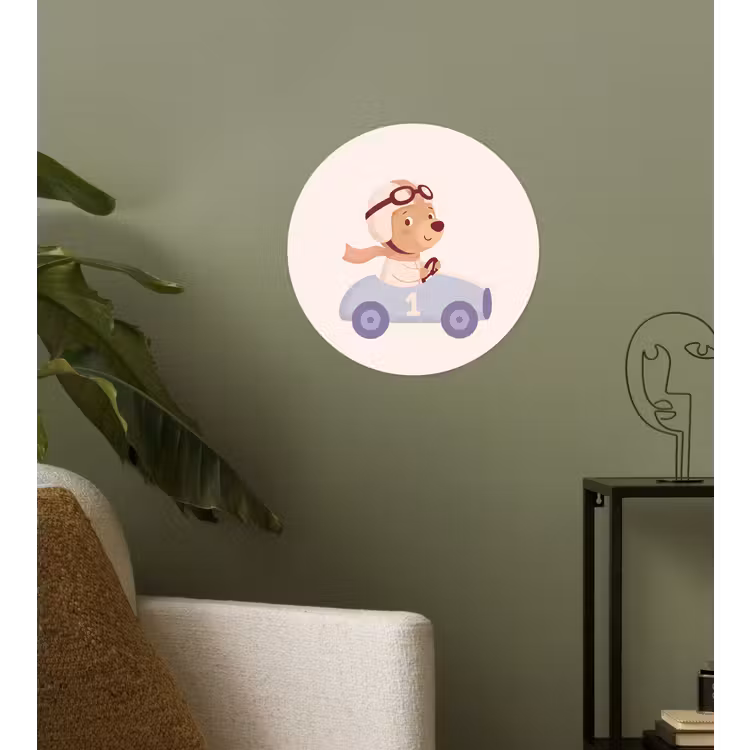 Behangcirkel - Beer - Auto - Kinderkamer - Cartoon - Speels — 3