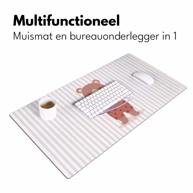Bureau onderlegger - Beer - Hoepel - Kinderkamer - Illustratie - Bruin — 7