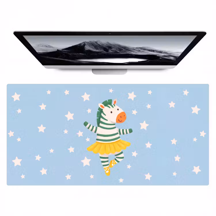 Bureau onderlegger - Dieren - Dans - Illustratie - Kinderkamer - Sterren — 1