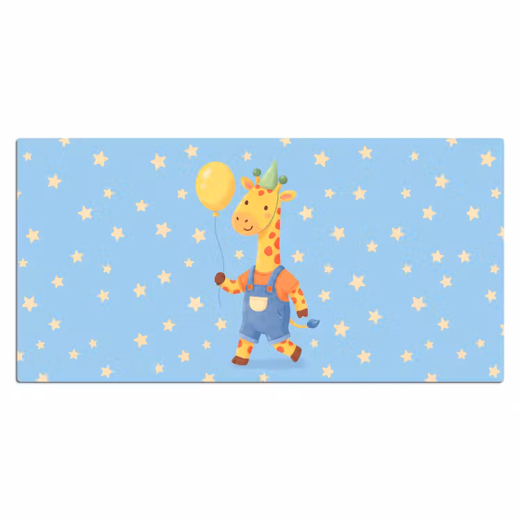 Bureau onderlegger - Dieren - Giraffe - Ballon - Feest - Kinderkamer — 2