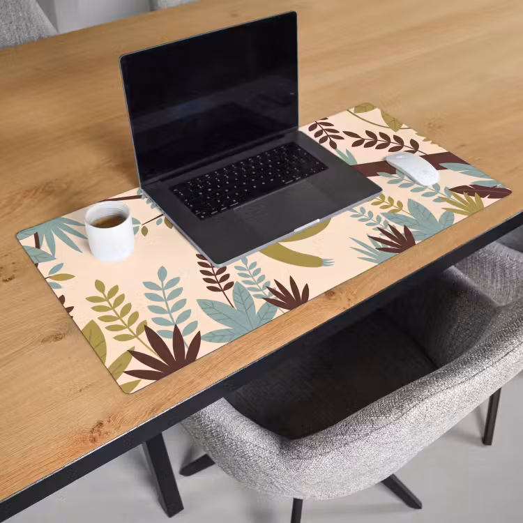 Bureau onderlegger - Dieren - Moeder - Baby - Natuur - Groen — 3