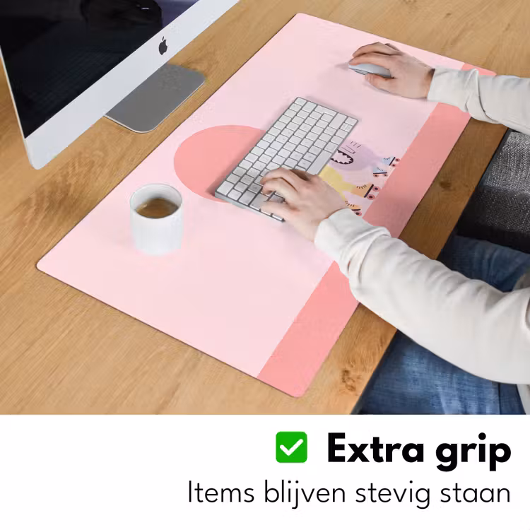 Bureau onderlegger - Dieren - Skaten - Illustratie - Speels - Roze — 6