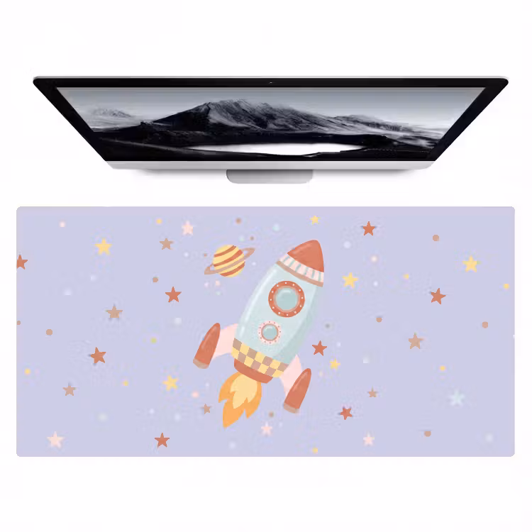 Bureau onderlegger - Raket - Ruimte - Planeet - Illustratie — 1