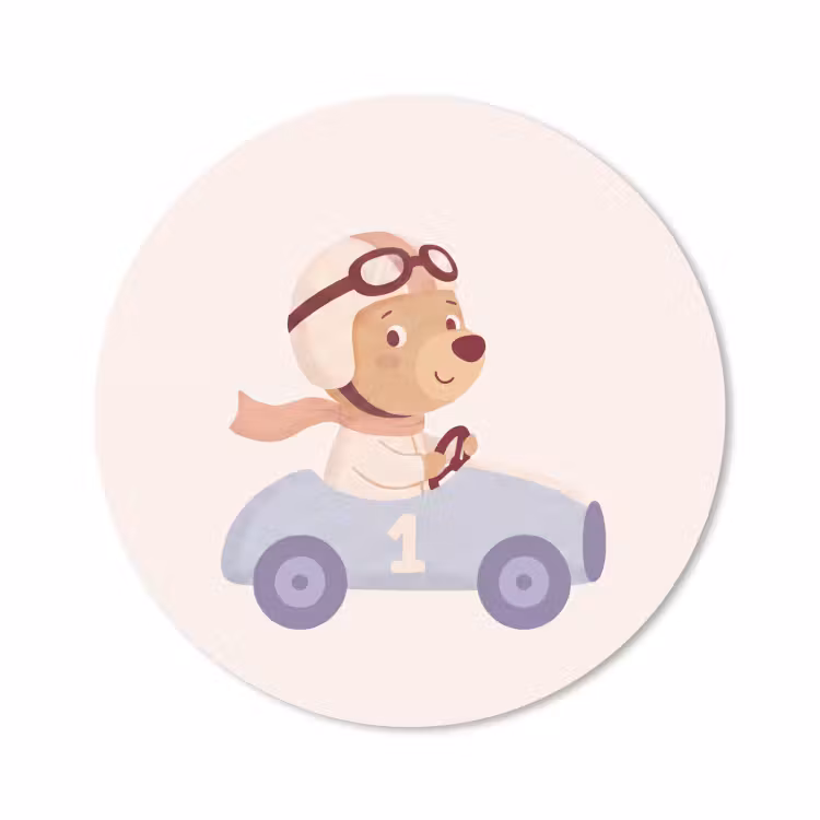 Muismat - Beer - Auto - Kinderkamer - Cartoon - Speels — 1