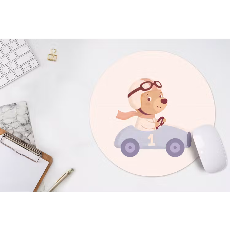 Muismat - Beer - Auto - Kinderkamer - Cartoon - Speels — 2