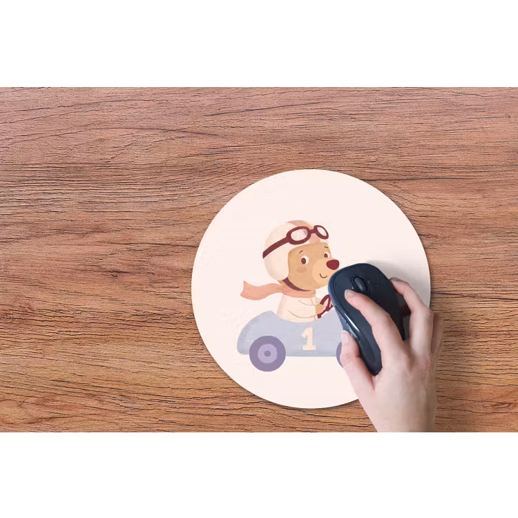 Muismat - Beer - Auto - Kinderkamer - Cartoon - Speels — 3