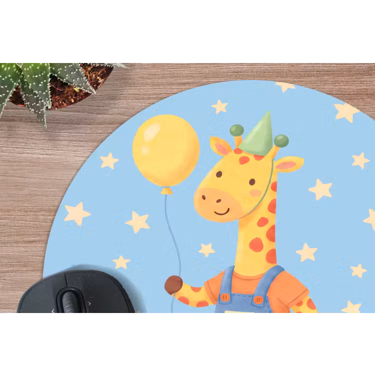 Muismat - Dieren - Giraffe - Ballon - Feest - Kinderkamer — 4