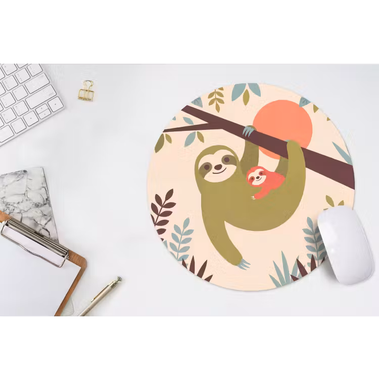 Muismat - Dieren - Moeder - Baby - Natuur - Groen — 2