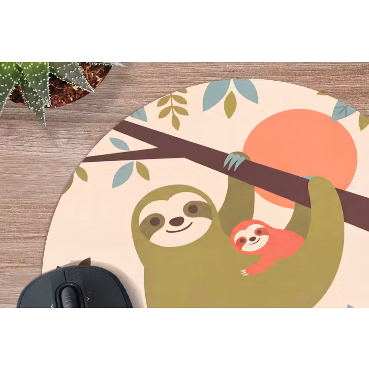 Muismat - Dieren - Moeder - Baby - Natuur - Groen — 4