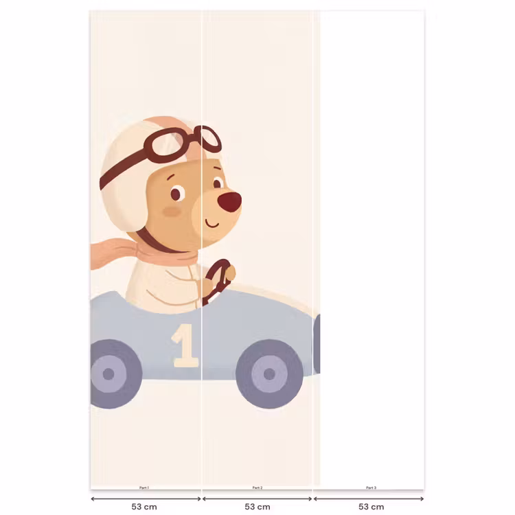 Behang - Beer - Auto - Kinderkamer - Cartoon - Speels — 6