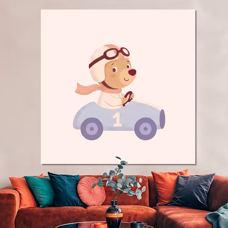 Forex - Beer - Auto - Kinderkamer - Cartoon - Speels — 3