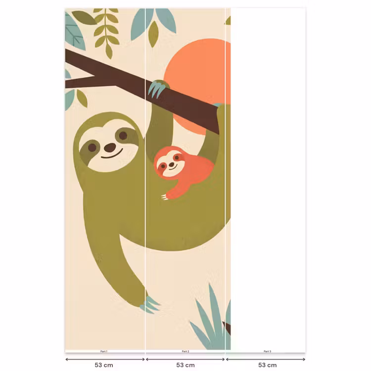 Behang - Dieren - Moeder - Baby - Natuur - Groen — 6