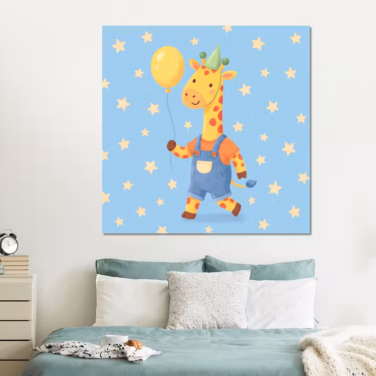 Forex - Dieren - Giraffe - Ballon - Feest - Kinderkamer — 2