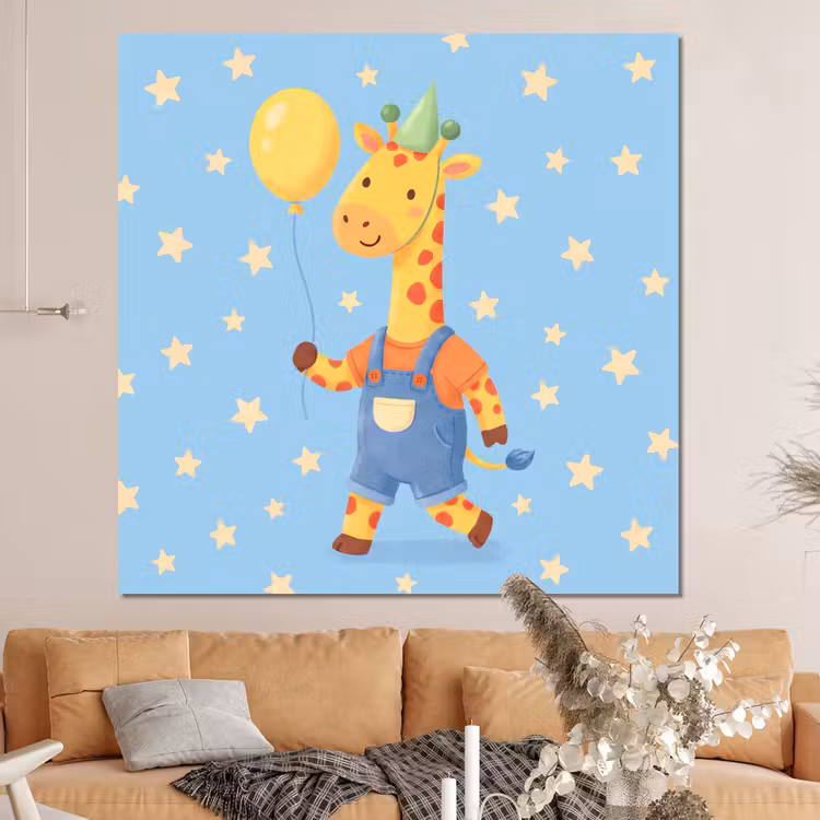 Forex - Dieren - Giraffe - Ballon - Feest - Kinderkamer — 4