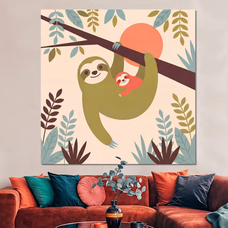 Forex - Dieren - Moeder - Baby - Natuur - Groen — 3