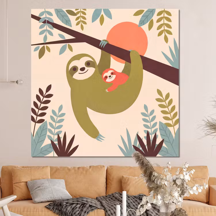 Forex - Dieren - Moeder - Baby - Natuur - Groen — 4