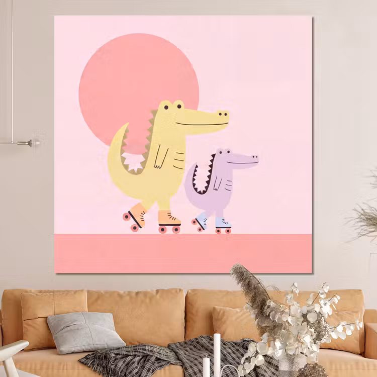Forex - Dieren - Skaten - Illustratie - Speels - Roze — 4