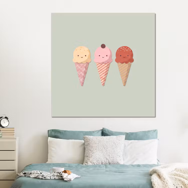 Forex - IJs - Hoorntjes - Eten - Illustratie - Vrolijk — 2