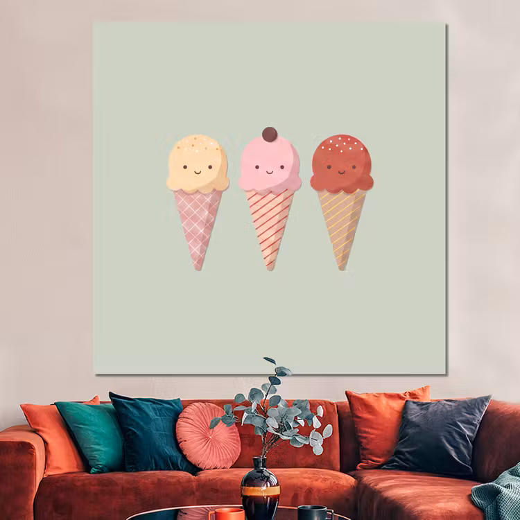 Forex - IJs - Hoorntjes - Eten - Illustratie - Vrolijk — 3