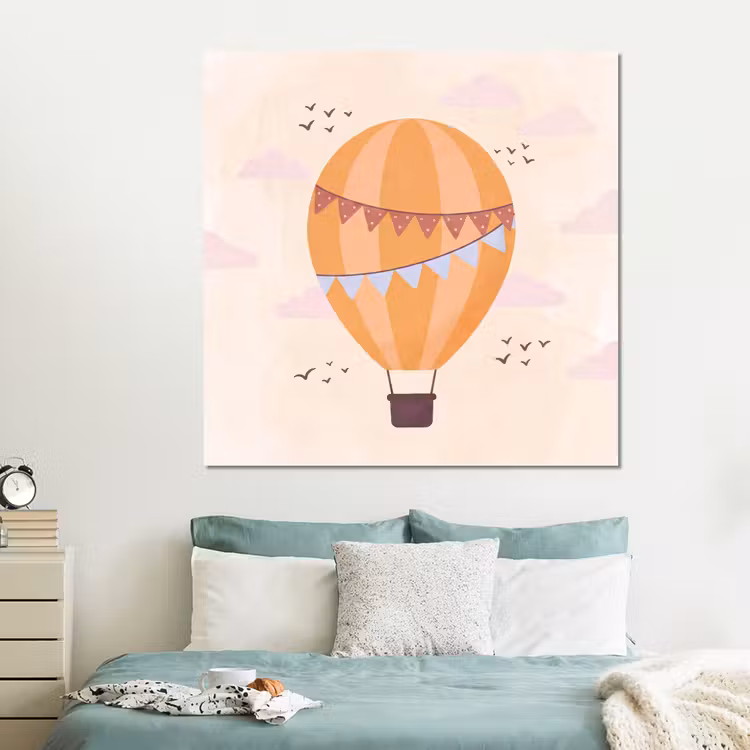 Forex - Luchtballon - Slingers - Avontuur - Illustratie - Oranje — 2