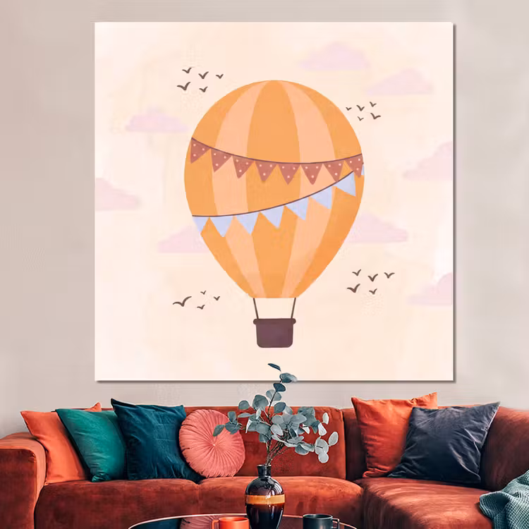 Forex - Luchtballon - Slingers - Avontuur - Illustratie - Oranje — 3