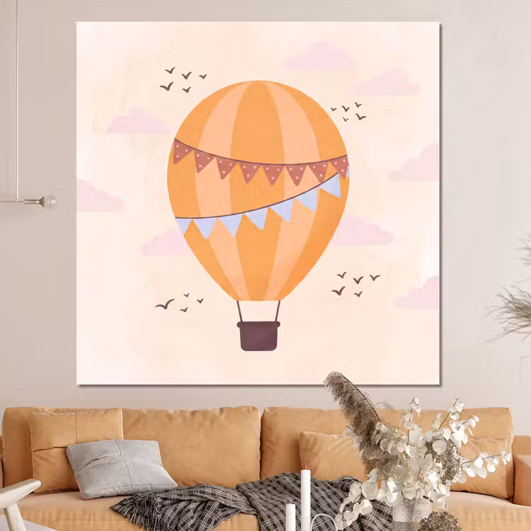Forex - Luchtballon - Slingers - Avontuur - Illustratie - Oranje — 4