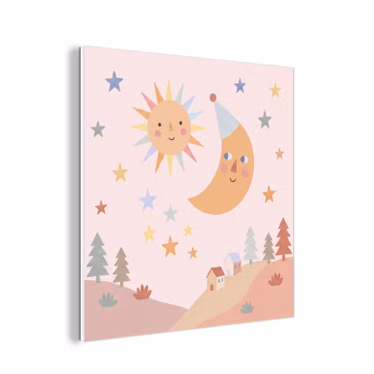 Forex - Zon - Maan - Sterren - Kinderkamer - Pastel — 1