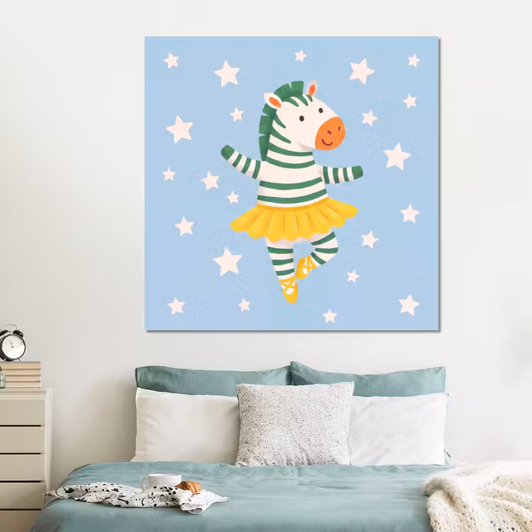 Forex - Dieren - Dans - Illustratie - Kinderkamer - Sterren — 2