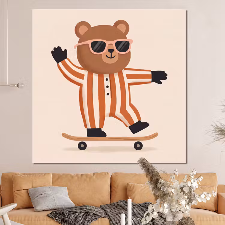Forex - Dieren - Skateboard - Spel - Cartoon - Roze — 4
