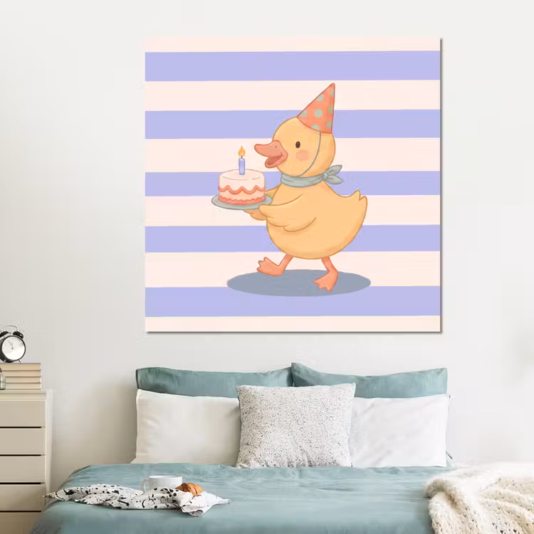 Forex - Vogel - Feest - Taart - Kinder - Illustratie — 2