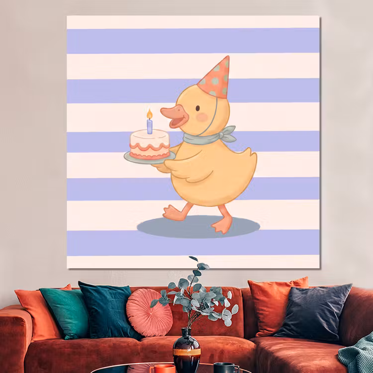 Forex - Vogel - Feest - Taart - Kinder - Illustratie — 3